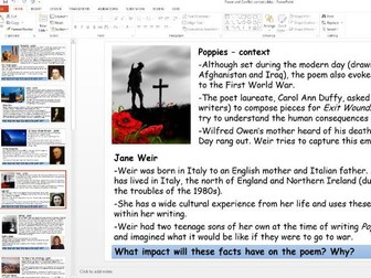 AQA Power and Conflict poetry context