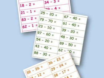 SUBTRACTION SUMS FOR YEAR 2, IN LINE WITH N.C. REQUIREMENTS