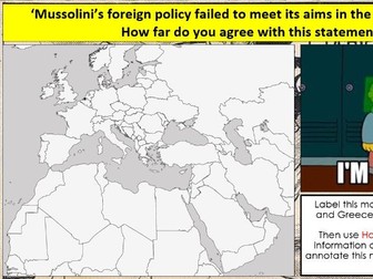 Edexcel A Level History Fascist Italy Lessons 50-52 (Impact of the Second World War, 1940-43)