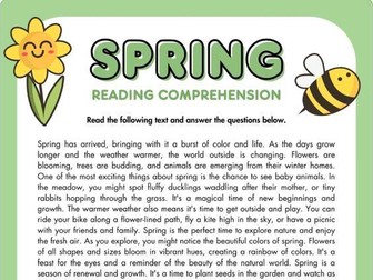 Reading Comprehension: spring