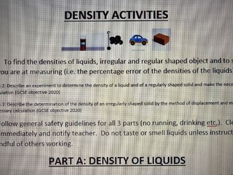 Density activities