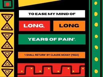 'I Shall Return' Quotation Poster New Eduqas Anthology