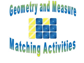 Geometry and Measure Matching Activities Pack