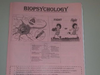 Biopsychology booklet- 1st and 2nd year
