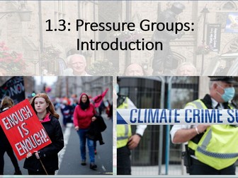 UK Politics (Paper 1) Democracy and Participation, Lesson 4 (Pressure Groups Introduction).