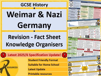 Weimar and Nazi Germany 1918-1939 - Fact Sheet Revision Home Learning - GCSE History