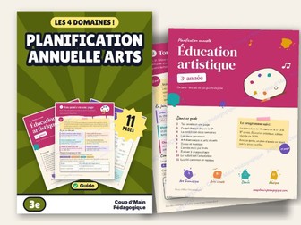 French Year Long Plan Grade 3 Ontario Arts | Planification annuelle Arts 3e