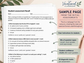 AAQ Early Childhood Development Unit 2 Initial Assessment Bundle Content Areas A–D with Answers