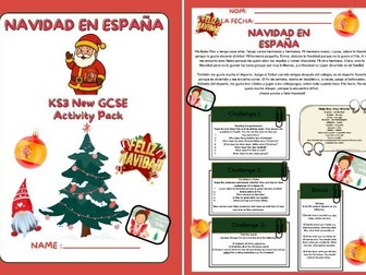 KS3 Christmas Spanish Workbook (7-page Cover Work/Zero Prep, Easy Lessons). New GCSE Booklet (2026).