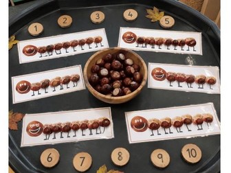 Conker Caterpillar Counting | Autumn Fine Motor & counting