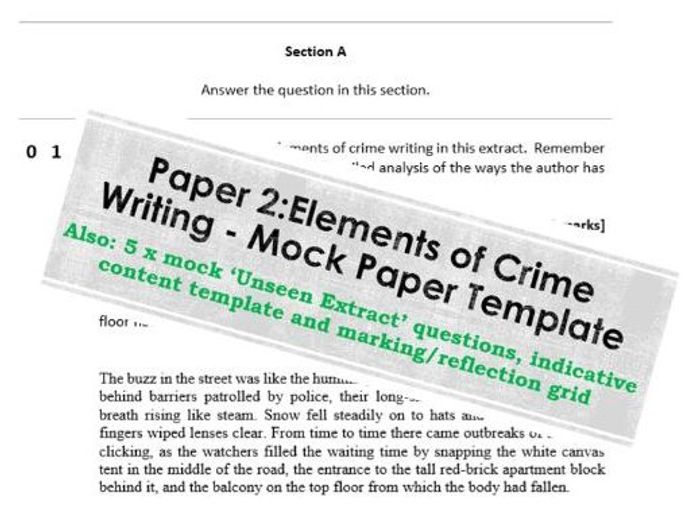 AQA English Literature B - Exam Paper Template (Paper 2) + Section A ...