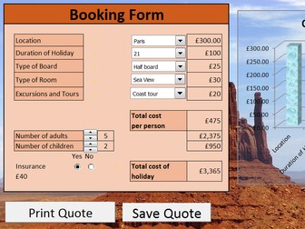 Travel Booking Spreadsheet System