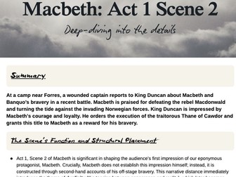 Macbeth Scene-by-Scene: ACT 1 SCENE 2