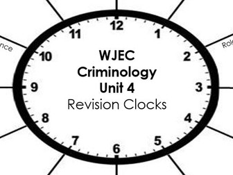 WJEC L3 Applied Criminology Unit 4 Revision Clocks