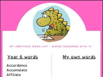 Year 6 - Ambitious Vocabulary