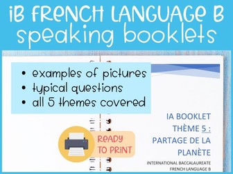 IB French Language B Speaking Practice Booklets - SL & HL General Conversation