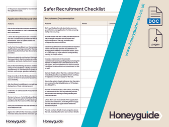 Safer Recruitment and Pre-employment Checklist / SCR
