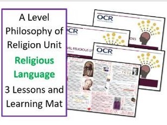 Philosophy of Religion: Religious Language - Unit of 3 Lessons and Revision