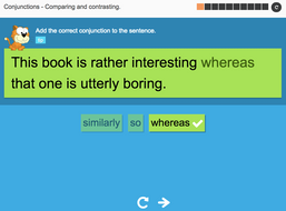 Comparing and contrasting - Interactive Activity - KS3 Spag