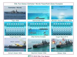 Container Words English Battleship PowerPoint Game