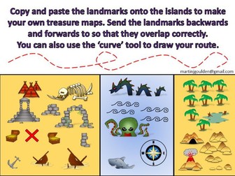 Pirates - Create your own treasure island map! Adventure Stories - KS1 Drag and Drop