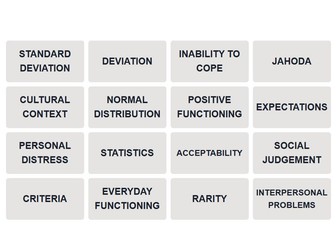 AQA Psychology Clinical Psychology Connections Games (NEW SPEC)