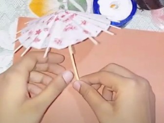 Making a Wagasa miniature Umbrella