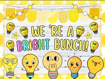 Bright And Back To School Bulletin Board or Door Decor Kit | August & September