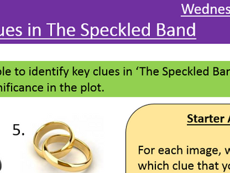 The Speckled Band full SOW