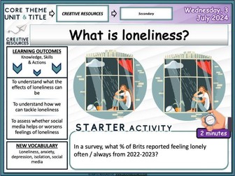 loneliness & Feeling Lonely: PSHE Lesson