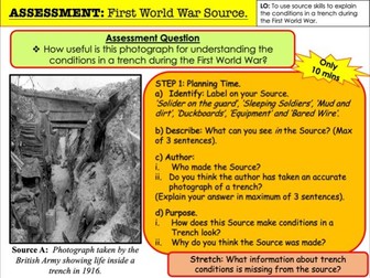 ASSESSMENT: First World War Source.