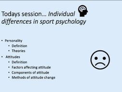 A-Level PE - Attitudes Lesson