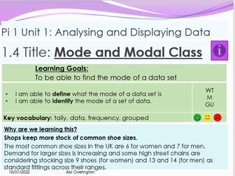 Year 7 Analysing and Displaying Data