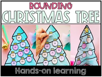 Christmas Tree Rounding Maths Craft Activity Year 4 and 5