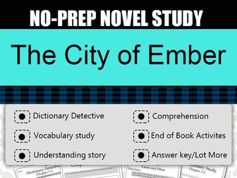 The City of Ember Novel Study-Chapter Wise Activites-Complete Novel Study.