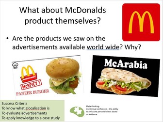 Glocalisation lesson. Geography. Globalisation