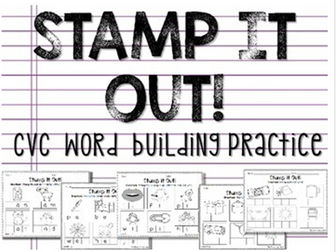 CVC Word Stamping- Beginning, Middle, and Ending Sounds