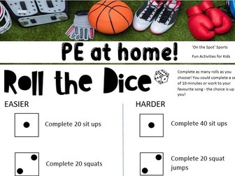 Teach at home  - Fun PE Worksheets