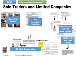 Sole Traders and Limited Companies - Types of Business Organisation ...