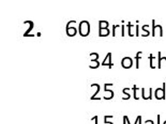 GCSE Two Way Tables - draw yourself