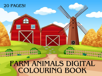 Farm Animals Digital Colouring Book - 20 Pages - Perfect for Kids and Adults!