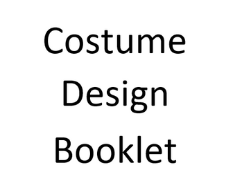 Costume design booklet