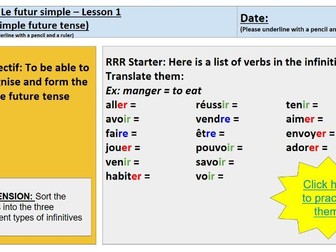 Le futur simple - the simple future tense - Quand je serai plus âgé - When I'm older - French