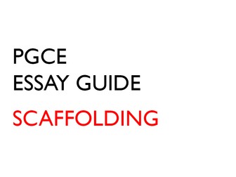 PGCE Essay Outline for Scaffolding