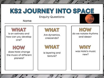 Mars from The Planets Music KS2 Worksheets and Scheme of Work