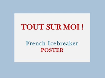 Tout sur Moi - All about Me_First Day French Handout