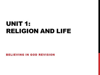 Edexcel Religious Studies Unit 1 Believing in God (2009 spec)