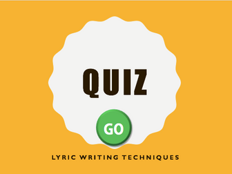 Lyrics or poetry techniques quiz