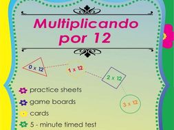 Multiplicando Por 12 - Spanish Multiplication Math Games and Lesson Plans