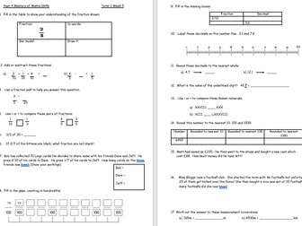 Year 4 Maths Mastery + answers. Spring terms 3 + 4